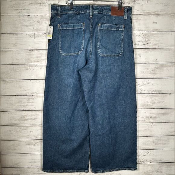 LAUREN Ralph Lauren Very High Rise Wide Leg Crop Ankle Jeans 12 NEW $198 - Picture 4 of 8